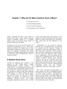 The Work System Method - Department of Computer Information