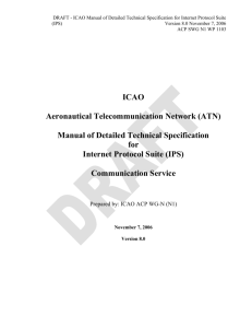 Manual on detailed technical specifications for Internet Protocol