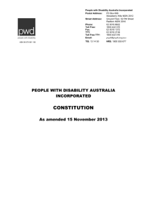 PWDA Constitution - People With Disability Australia