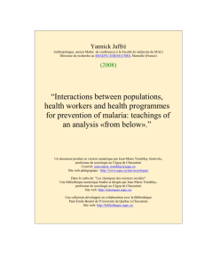 “Interactions between populations, health workers and health