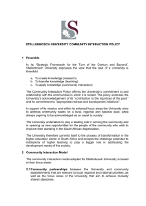 stellenbosch university community interaction policy