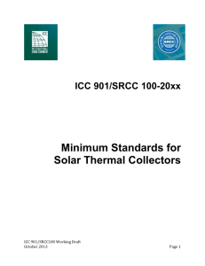 ICC 901/SRCC 100 Minimum Standards for Solar Thermal