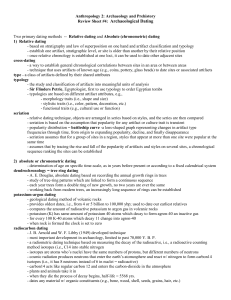 Review Sheet #4 Dating