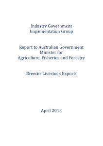 Breeder Livestock Exports report