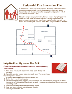 Residential Fire Evacuation Plan
