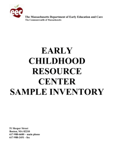 Early Childhood Resource Centers