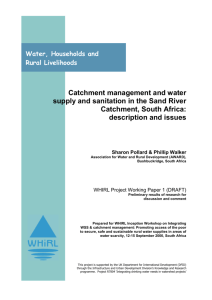 Working paper for inception workshop: Linking catchment