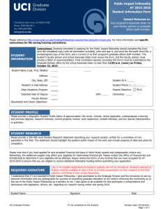 Student Information Form
