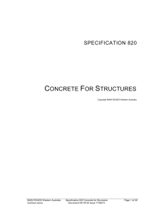 Specification Template - Main Roads Western Australia