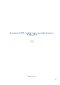 Outcome Evaluation of HIV Prevention Programmes in the