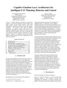 Cognitive Emotion Layer Architecture for Intelligent UAV Planning