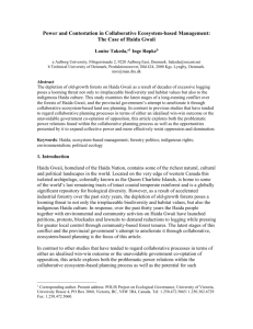 The Political Ecology of Ecosystem-based Management: The