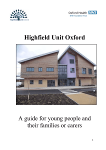 The Highfield - Oxford Health NHS Foundation Trust