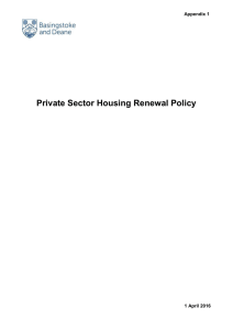 Private Sector Housing Renewal Policy
