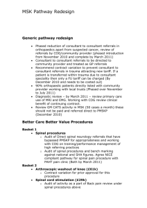 MSK Pathway Redesign Generic pathway redesign Phased