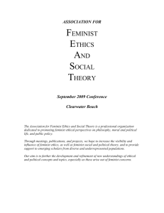 Fifth Feast 2009 - Association of Feminist Ethics and Social Theory