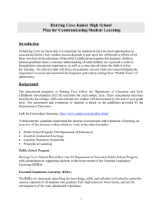 HCJH Plan for Communicating Student Learning 2015-2016