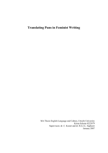 Translating Puns in Feminist Writing