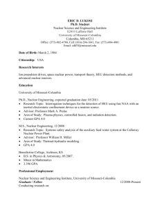 Resume_Lukosi - Nuclear Science and Engineering Institute
