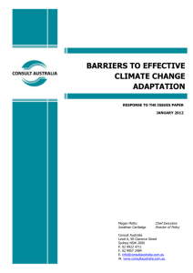 Submission 71 - Consult Australia - Barriers to Effective Climate