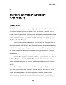 Stanford`s Windows Infrastructure-