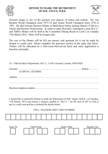 Application form - Tennis & Rackets Association