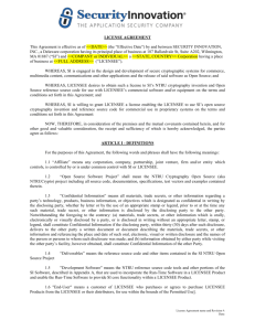 Security Innovation License Agreement