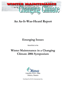 Emerging Issues - City of Ottawa