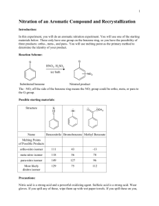 Nitration of an aromatic compound