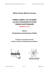 1.1 The tender process - British Nuclear Medicine Society