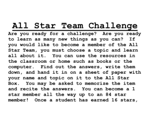 Star Team Challenge