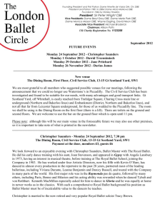 Newsletter092012 - The London Ballet Circle