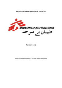 overview of msf projects in pakistan