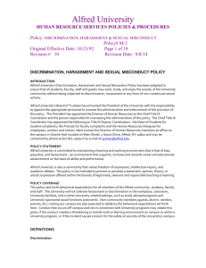 discrimination, harassment and sexual misconduct p