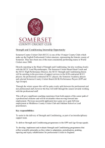 Strength and Conditioning Internship Opportunity Somerset County