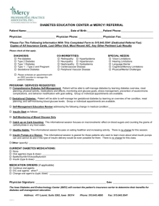 Diabetes Education Center referral form (PDF)