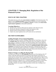 CHAPTER 17: Managing Risk: Regulation of the Financial System