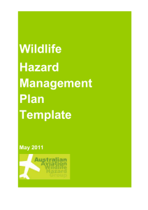 Wildlife Hazard Management Plan template