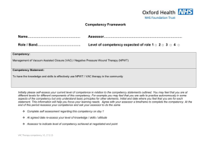 VAC Therapy Competency Framework