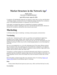 Market Structure in the Network Age1