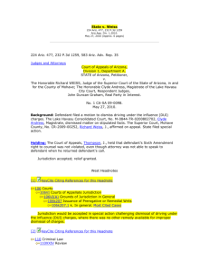 State v. Weiss 224 Ariz. 477, 232 P.3d 1259 Ariz.App. Div. 1,2010