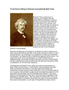 Twain`s To a Person Sitting in Darkness