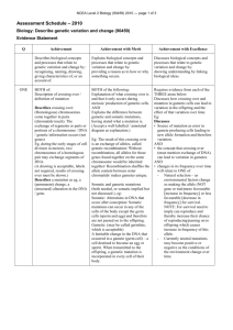 Level 2 Biology (90459) 2010 Assessment Schedule