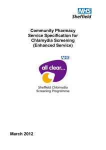 Chlamydia Service Specification March 2012