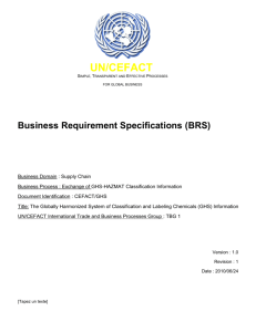 Specification TBG1 BRS GHS Chemicals 1 00 01