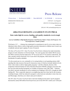Arkansas Press Release 2011