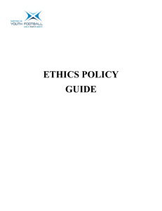 Ethics Policy Guide - Scottish Football Association