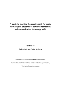 a guide to meeting the requirement for social work