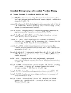 Selected Bibliography on Grounded Practical Theory