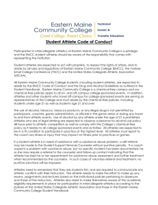 Student Athlete Code of Conduct - Eastern Maine Community College